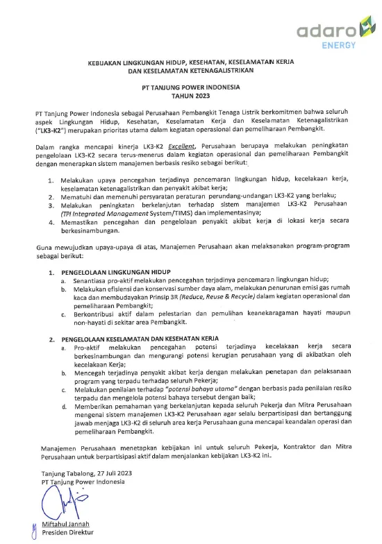 Electricity Management System Policy